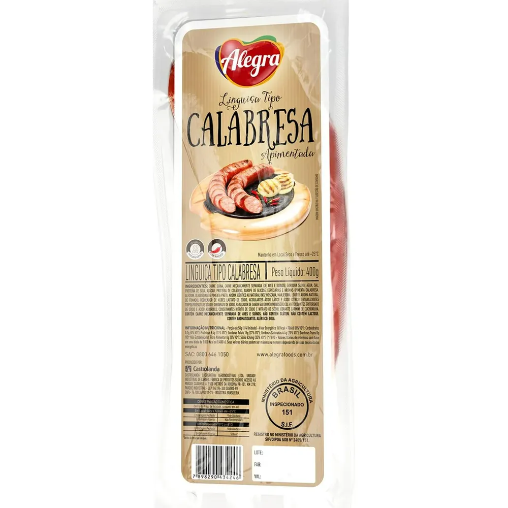 Linguica Calabresa 400g
