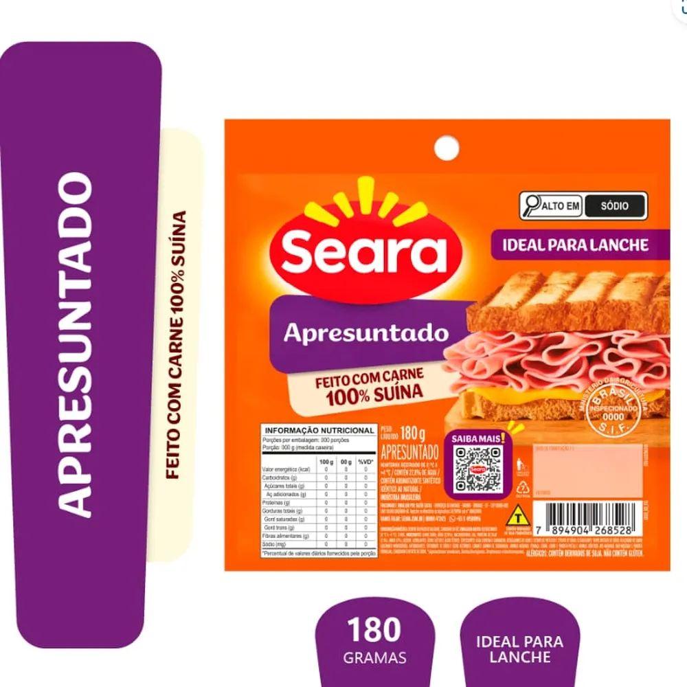 Apresuntado Fatiado 180g